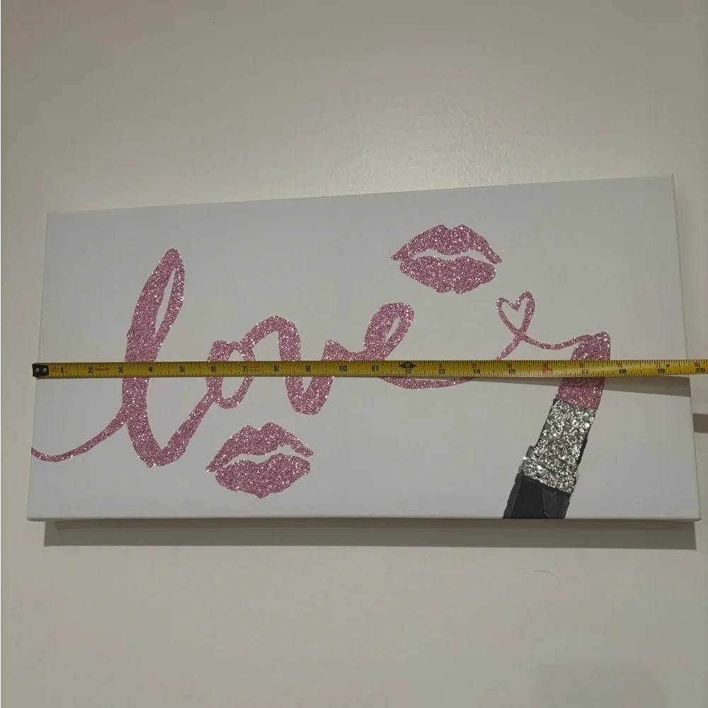 Pink Glitter Love Wall Art